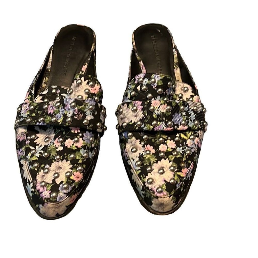Rebecca Minkoff studded floral mule, size 7.5.